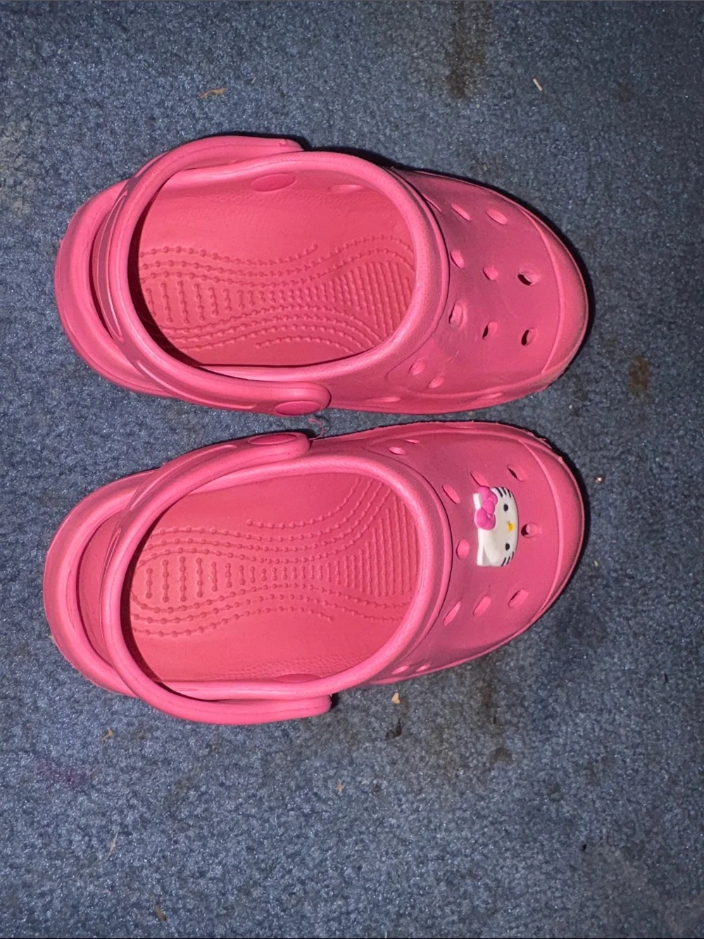 Kids Pink Slip-On Clog Shoes with Cute Character Charm